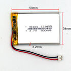 3.7V 500Mah Lipo Polymer Rechargeable 3-Wire 1.5 Battery For Camera Gps 323450