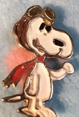 Vintage Enamel Snoopy Flying Ace Pin - Image 1 of 3