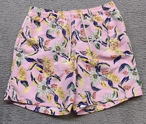 Polo Ralph Lauren Shorts Mens XL Pink Floral Hawaiian Beach Swimwear Trunks - Picture 1 of 12