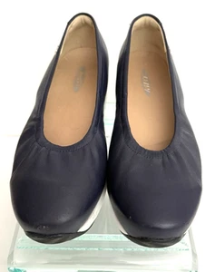 MBT HARPER Talla EU 40 US 9/9.5 Azul Marino Piel de Oveja Cuero Rocker Alto Zapatos - Imagen 1 de 9
