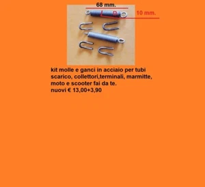 kit molle e ganci per marmitte, tubi scarico, terminali moto e scooter vedi foto - Foto 1 di 1
