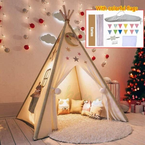 Kinderzelt Spielzelt Tipi Zelt für Kinder Spielhaus.Babyzelt Indoor Indianerzelt - Bild 1 von 20