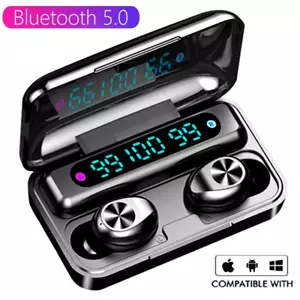 LED TWS Wireless Bluetooth 5.0 Headset Earphones Touch Earbuds Stereo Headphone - Picture 1 of 13