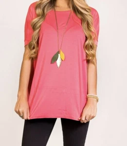 Piko 1988 Women's Tee Shirt Coral Short Sleeve Size S New - Picture 1 of 4