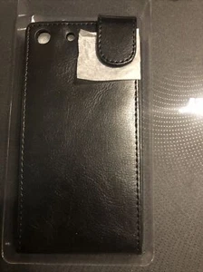 Mymo Flip Wallet Case For Sony Xperia M5 With Card Slot Colour Black - Picture 1 of 5