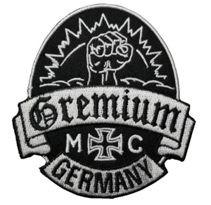 GREMIUM - GERMANY - MC - MOTORCYCLE CLUB - Embroidered Sew/Iron-On Patch - Picture 1 of 2