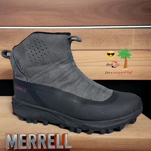 Merrell Snowdrift Damen Stiefel Größe 7,5 Wandern Reißverschluss Seite isoliert J035586 SCHÖN! - Bild 1 von 11