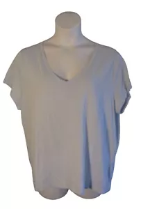 J. T-shirt maglietta Crew Mercantile 2X blu chiaro maglia rotta - Foto 1 di 3