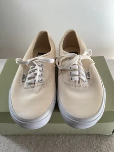 Vans “OFF THE WALL” White/Cream Canvas Low Top Skater Shoes Men’s 6.5W/Womens 8W - Picture 1 of 9
