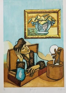Bottari, Lorenzo Maria (1949- ). The Mirror. Signed & dated. - Picture 1 of 1