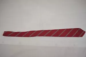 Brooks Brothers 346 Red Silk Tie with Red on Blue Stripes 54" L 3.75" W - Picture 1 of 12