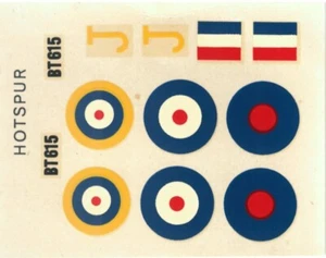 GENERAL AIRCRAFT GAL.48 HOTSPUR Mk.II 1/72 DECALS DA KIT FROG - 72x57mm - Picture 1 of 1