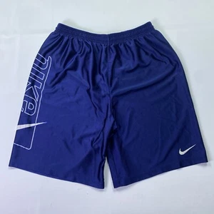 Vtg Nike Youth XL (28x9) Blue Athletic Elastic Drawstring Basketball Shorts Y2K - Picture 1 of 14
