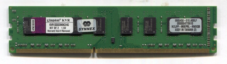 Kingston KVR1333D3N9K2/4G 2GB PC3-10600 DDR3-1333MHz RAM - Untested - Image 1 of 1