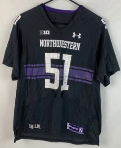 Under Armour Northwestern Wildcats Jersey Youth XL NCAA Football Heat Gear - Picture 1 of 7