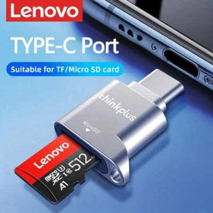 Lenovo Micro SD Card Reader, USB C to SD Card Reader, Type C TF Memory Card Read - Picture 1 of 7