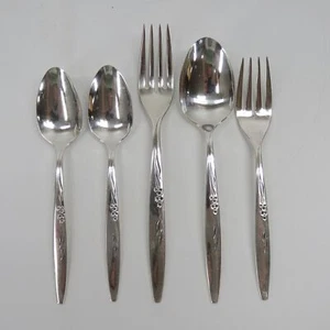 Oneida Community Silver-plate Gentle Rose Forks & Spoons F6 - Picture 1 of 5