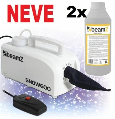 MACCHINA SCHIUMA NEVE SNOW 600W + 2 LITRI LIQUIDO OMAGGIO effetto atmosferico dj