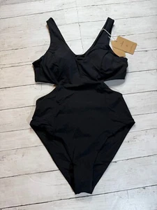 Traje de baño Yukari para mujer negro de una pieza sin costuras corte monokini traje de baño talla L - Imagen 1 de 6