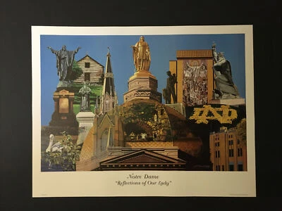 Notre Dame Fighting Irish “Reflection of Our Lady” Print Poster 24”x18.5” NEW - Image 1 of 4
