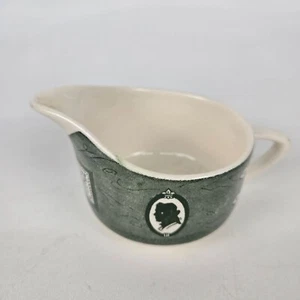 Royal China Colonial Homestead Green & White Creamer 3" Tall Vintage Porcelain - Picture 1 of 8