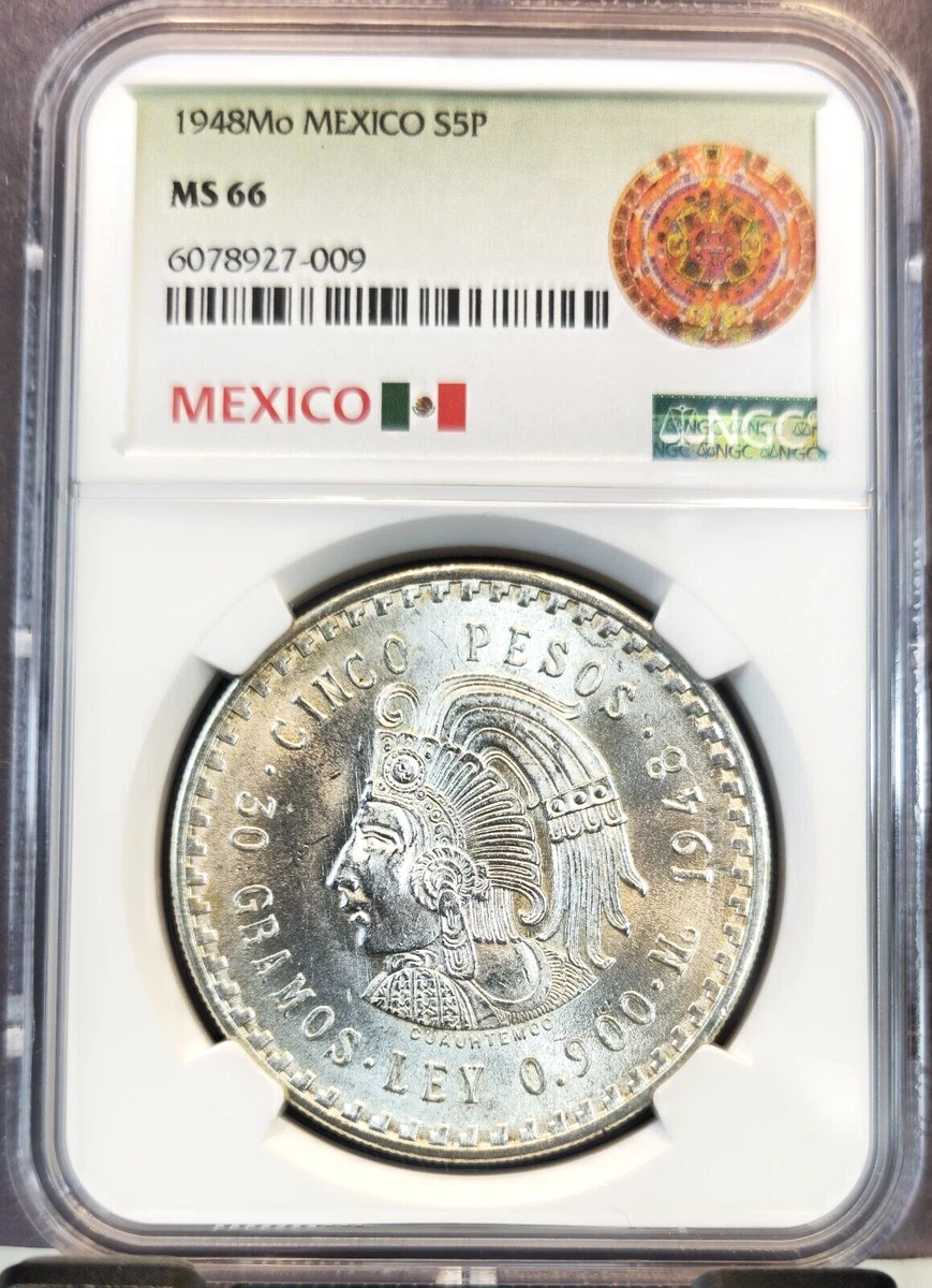 1948 5 Pesos Silver Mexican Coins for sale | eBay