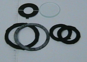 1928-1931 Model A Ford Gas Gauge Glass Lense, Face Plate, and Gasket Set - Picture 1 of 3