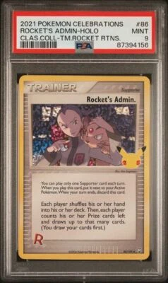 2021 Pokemon Celebrations Classic Collection 86/109 Rocket's Admin PSA 9 - Image 1 of 3
