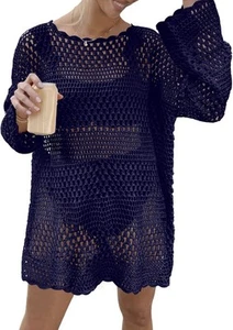 Women’s Cover-Up Crochet Cover Up Swimsuit NWT - Picture 1 of 6
