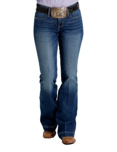 Cinch Western Jeans Womens Lynden Slim Fit 0 Short Med Wash MJ81454085 - Picture 1 of 4