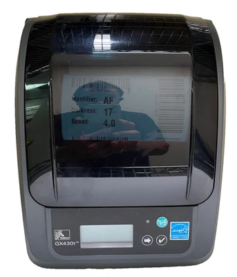 Zebra GX430t USB Ethernet Bluetooth WiFi Thermal Label Printer LCD GX43-102710 - Image 1 of 4
