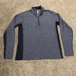 New Balance Shirt Adult Large Blue Long Sleeve 1/4 Zip Pullover Athletic Mens