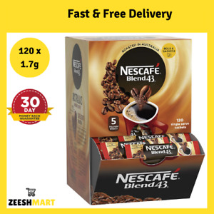 Nescafe Blend 43 Instant Coffee Sticks Sachets Medium Roast Office 1.7g X 120 Pk