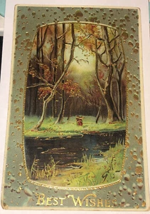 Postal Best Wishes diseño paisaje saludos impresos en Alemania - Imagen 1 de 2