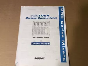 Samson Audio MDR1064 Ten Channel Mixer Owner’s Manual - Picture 1 of 4