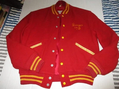Chaqueta Universitaria Butwin Vintage Años 70? Rojo Talla. 38 Harp Poon Bonger '79 lana en muy buena condición Foto 1 de 4