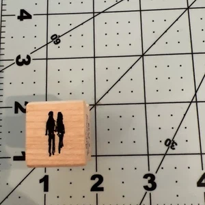 Couple Walking Rubber Stamp By Art Impressions A-2729 NEW - Picture 1 of 3