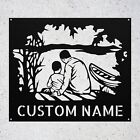 Personalized Father And Son Custom Lake Scene Home Decor Fathers Day Gift Ideas