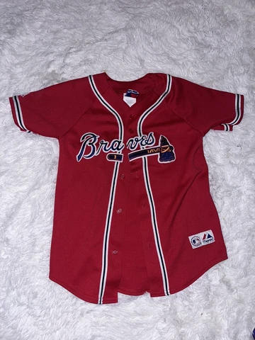 Mark Teixeira #24 Atlanta Braves Red Jersey Majestic Authentic Cover