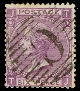 British Levant 1867 SG109/Z101 6d Mauve Pl 9 TJ CONSTANTINOPLE Fine Used - Picture 1 of 1