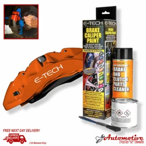 Orange Gloss E-Tech Caliper Paint Kit - Drums Hubs Engine Bay Car Van Lorry - Picture 1 of 4