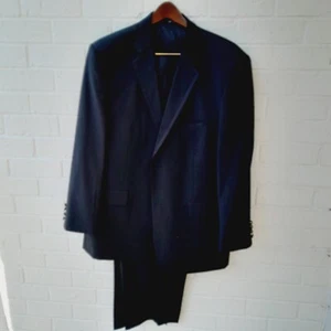 FELLINI Uomo 2 Pc Two Buttons Tuxedo Wool Wedding Formal Sets Sz:44R/35W - Picture 1 of 14