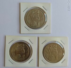 Singapore 1967, 68, & 69 One Dollar Coin