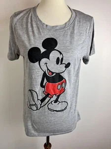 Disney Mickey Mouse Women’s LARGE Tee Heather Gray Tshirt - Picture 1 of 7