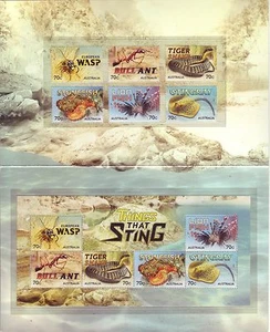 AUSTRALIA 2014 THINGS that STING Mini Hoja y Set Estampillada sin montar o nunca montada en POP - Vida silvestre. - Imagen 1 de 2
