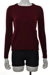 J Crew Womens Sweater Size XS Maroon Red Solid Crew Neck Long Sleeve Wool - Picture 1 of 5