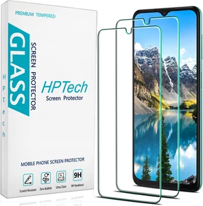 Protector de pantalla de vidrio templado HPTECH (paquete de 2) diseñado para Samsung Galaxy A13 5G - Imagen 1 de 12