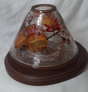 Yankee Candle "Harvest Thanksgiving Pumpkin" Crackle Jar Shade Topper - Picture 1 of 5