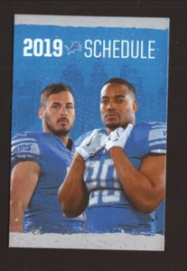 Detroit Lions--Amendola--Flowers--Diggs--2019 Pocket Schedule - Picture 1 of 2