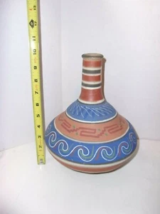 Vintage Mexican Clay Pottery Vase Stamped Made in Mexico - Picture 1 of 8